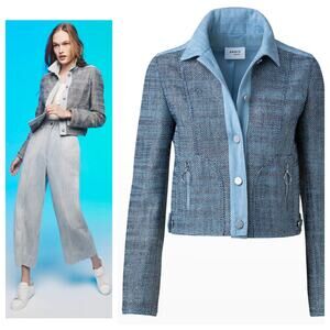 Akris Punto Mixed-Media Crop Jacket